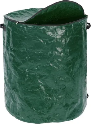Obrázok produktu pre Veľkoobjemový vrece na odpad XXL – vrece na záhradný odpad pre zelený odpad, lístie, drevo, polypropylén, 67 x 78 x 67 cm, zelená farba