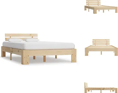 Produktbild von vidaXL Massivholzbett Kiefer 120x200 cm - Betten & Bettgestelle