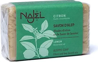 Image de Najel Savon d'Alep Huile Essentielle Citron - 100 g Lot de 3