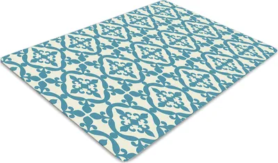 Produktbild von Stuhlunterlage Bürostuhlunterlage 120 cm x 90 cm Bodenmatte Bürostuhlunterlage - Grünes Muster