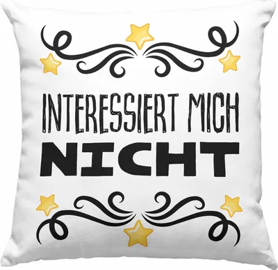 Produktbild von Trendation - Interessiert Mich Nicht Ich Hasse Jeden Deko-Kissen mit Füllung 40x40 Becher  Deko-Kissen mit Füllung 40x40 Lustig Spruch Geschenk Frauen Männer (Grau)