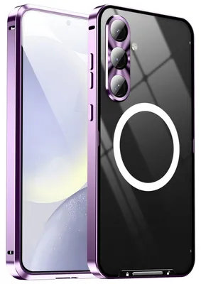 Produktbild von Für Samsung Galaxy S24 FE 5G Magnetische Magsafe Metall Design Schutz Cover Hülle Lila