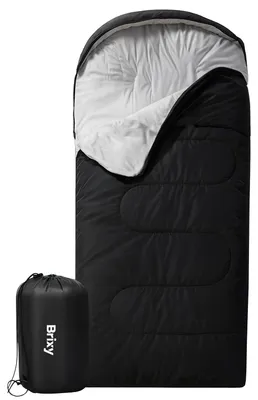 Produktbild von Brixy Mummy Schlafsack – 4-Jahreszeiten – Schlafsäcke für Erwachsene und Kinder – 210 x 75 cm – Camp