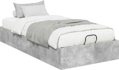 Produktbild von Ottoman Bettgestell Betongrau 90 x 200 cm Holzwerkstoff