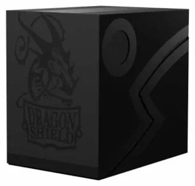 Produktbild von Doppelmuschel Deckbox Schwarz – 150 Karten, Schreibfeld, Trennwand