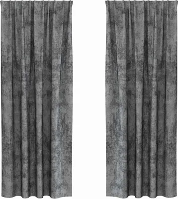 Produktbild von vidaXL Samtvorhänge mit Vorhängen 2 pcs Grau 245 x 140 cm Samt