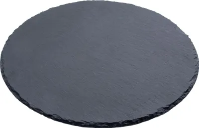 Produktbild von 3er-SET Schiefer Buffet-Platte Servierplatte Schieferplatte Käseplatte 30cm rund
