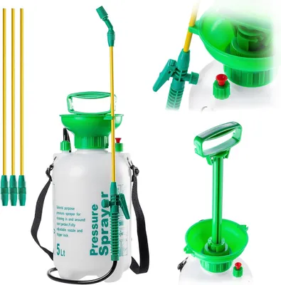 Productafbeelding van Druksproeier, 5 liter, druksproeier met 160 cm lans, tuinspuit, plantensproeier voor tuin en kas, pompspuitfles, pompsproeier, spuitfles