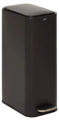 Produktbild von Schlanker, rechteckiger treteimer „delta“, 30 l, schwarz - 5 five simply smart