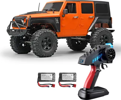 Produktbild von Ferngesteuertes Auto, wiederaufladbarer ferngesteuerter Crawler im Massstab 1:10 fuer Kinder und Erwachsene, 2,4?G 4WD ferngesteuertes Autospielzeug mit steuerbaren Lichtern