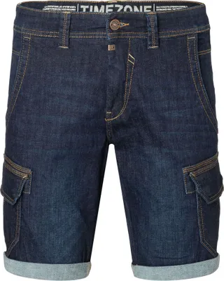 Produktbild von Timezone Jeansshorts mit Kontrastnähten und Cargotaschen Größe: 28W