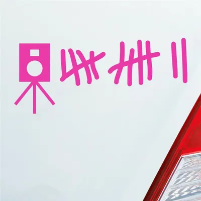 Produktbild von Auto Aufkleber   Strichliste Tuning 15x6,5 cm Pink Sticker Heckscheibenaufkleber