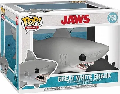 Obrázok produktu pre Čeľuste Funko POP! nadrozmerná zberateľská figúrka z PVC - Veľký biely žralok (15 cm) (758)