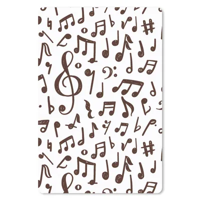 Produktbild von MuchoWow® Mauspad Mousepad Musiknoten - Muster - Musik 18x27 cm - Mousepads - Maus Mat - Pad - Mausunterlage
