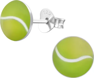 Produktbild von Ohrstecker 925 Sterling Silber mit Tennisball