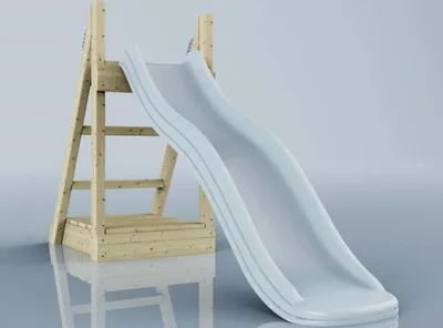 Produktbild von OutdoorToys Rutsche Fuchs aus Holz in Blau 175cm 175cm