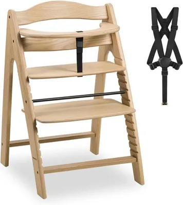 Produktbild von Verstellbarer Holz-Kinderstuhl für Kinder ab 6 Monaten – Ergonomisch und sicher