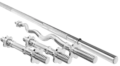 Obrázek produktu pro Marbo Sport Set MWG2 | tyč na činku 198 cm + tyč na Sz-Curl 120 cm + 2x tyč na činku 40 cm 30 mm