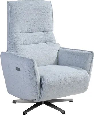Produktbild von Relaxsessel - Hellblau - Stoffbezug - Metallgestell - 1-motorig mit elektrischer Relaxfunktion