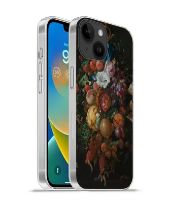 Produktbild von MuchoWow® Handyhülle Schutzhülle Hülle für Apple iPhone 14 - Softcase Früchte und Blumen - Gemälde von Jan Davidsz. de Heem Silikon Softcase Handy Hülle - Mobiltelefonhülle
