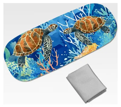 Produktbild von Schildkröten Brillenetui Hartschalen Sonnenbrillenetui Leder Tragbar Sommer Brillenhülle Clamshell Schutzhülle Haltertasche Mit Reinigungstuch Reiseetui Für Damen Herren 16,2 x 6,4 x 4 cm