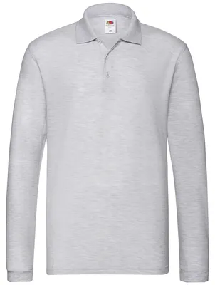 Produktbild von PREMIUM LONG SLEEVE POLO | Langarm Poloshirt mit Rippkragen, Herren & Damen. Dreiknopfleiste und Seitenschlitzen – Baumwolle, Perfekte Passform