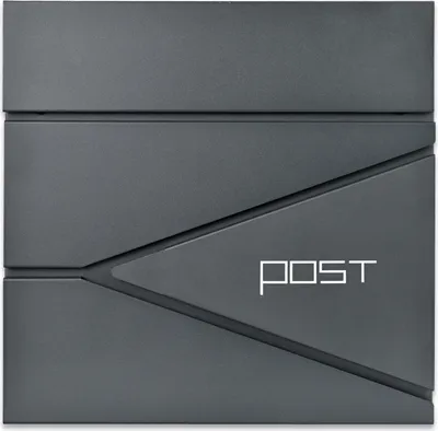 Produktbild von Verda Briefkasten mit Zeitungsfach, 2X Schlüssel, Anthrazit, Postkasten Designer Wandbriefkasten mit Edelstahl Schloss unter dem Deckel versteckt