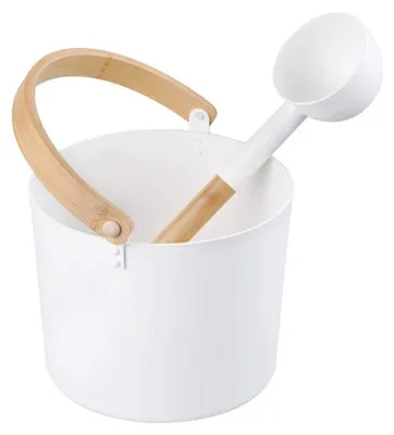 Immagine prodotto di Set di secchi per sauna in alluminio di alta qualità, completo di cucchiaio