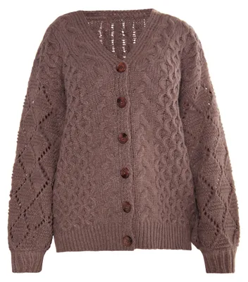 Produktbild von Jeona damen strick-cardigan - braun, XL/XXL
