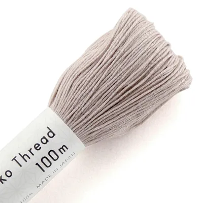 Image de Fil à broderie Sashiko Olympus, coton, écheveau, couleur 116, taupe, environ 100 mètres, fabriqué au Japon