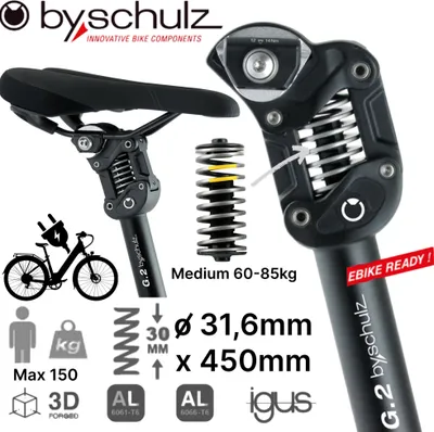 Produktbild von by.Schulz G.2 ST Fahrrad E-Bike Tour Gefederte Sattelstütze Medium 31,6 x 450