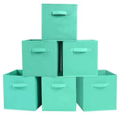Imagen del producto de Juego de 6 cajas de almacenamiento plegables para organizar y guardar objetos