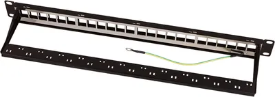 Produktbild von LogiLink 19" Keystone Patch Panel 24-Port geschirmt schwarz
