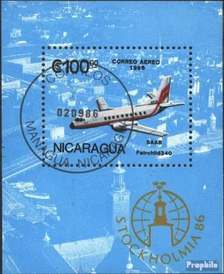 Produktbild von Briefmarken Nicaragua 1986 Mi Block168 (kompl.Ausg.) gestempelt STOCKHOLMIA 86