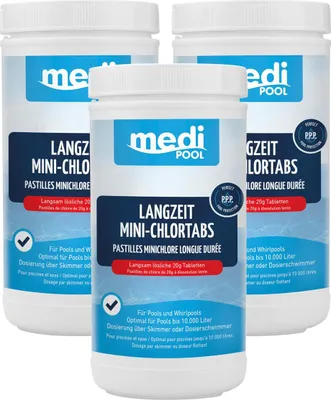 Produktbild von mediPOOL Langzeit MiniChlorTabs 20g, 3x 1 kg