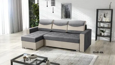 Produktbild von Ecksofa ARTUR mit Schlaffunktion und Bettkasten, L-Form - links - L-Couch, Farben: Hellgrau/Grau
