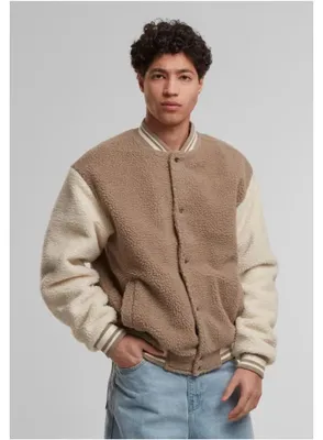 Obrázek produktu pro Pánská bunda Urban Classics Teddy College Jacket darktaupe - XL
