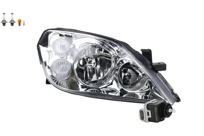 Zdjęcie produktu dla Johns, Reflektory pasują do Nissan Primera P12 01/2002- Prawe światło. + siłownik 26010AU800 26010AU80B 26056BN702 26056AU300 0006000619811 0916