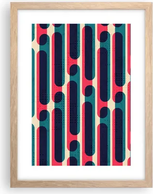 Produktbild von Gerahmtes Poster - Rahmen in heller Eiche - Abstraktion Muster Modern - 30x40 cm - Wand Bild - Wanddeko - Wandbilder - Wandposter - Bilderrahmen - Bilder - Kunstdruck - Wandbild - P2NPA30x40-4200