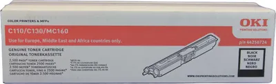 Produktbild von OKI 44250724 Original-Tonerkartusche Schwarz XL (2500 Seiten) für C110, C130n, MC160
