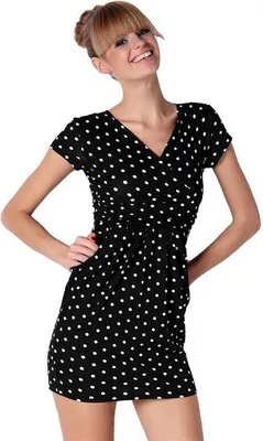 Immagine prodotto di Mini abito da donna con scollo a V a pois ; M/L 38/40
