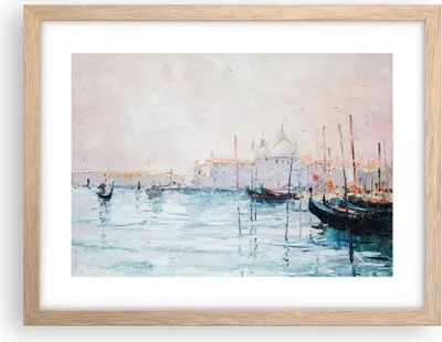 Produktbild von Gerahmtes Poster - Rahmen in heller Eiche - Venedig Basilika - 40x30 cm - Wand Bild - Wanddeko - Wandbilder - Kunstposter - Wandposter - Bilderrahmen - Bilder - Kunstdruck - Wandbild - P2NAA40x30-3662