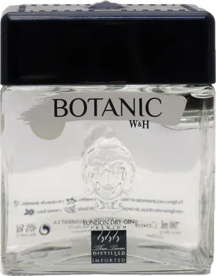 A clear product shot of a bottle of gin.