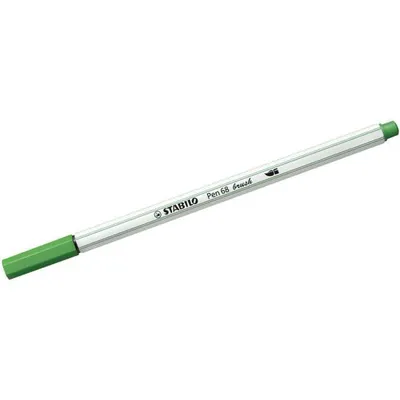 Produktbild von Premium-Filzstift mit Pinselspitze für variable Strichstärken - STABILO Pen 68 brush - Einzelstift - smaragdgrün