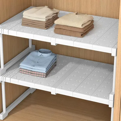 Image de Étagère coulissante pour armoire, réglable de 87 à 108 cm