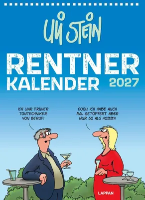 Produktbild von Uli Stein Rentnerkalender 2027: Monatskalender für die Wand