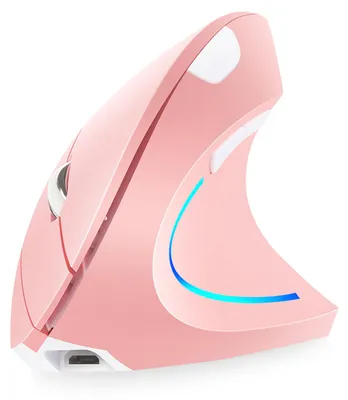 Obrázek produktu pro 2,4 GHz a Bluetooth – bezdrátová vertikální myš s duálním režimem, dobíjecí, RGB podsvícení, 3 úrovně nastavení rychlosti pohybu