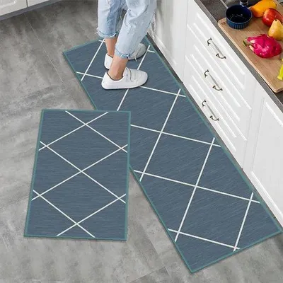 Produktbild von Famanu Küchenmatten-Set Antirutsch, waschbar, modern - 40 x 60 cm + 40 x 120 cm