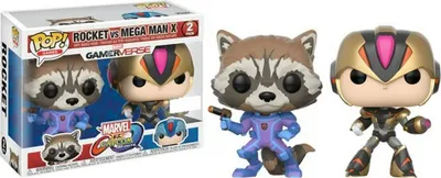 Produktbild von Pop! Marvel vs. Capcom: Rocket vs. Mega Man X Vinyl Bobble-Head 2er Pack