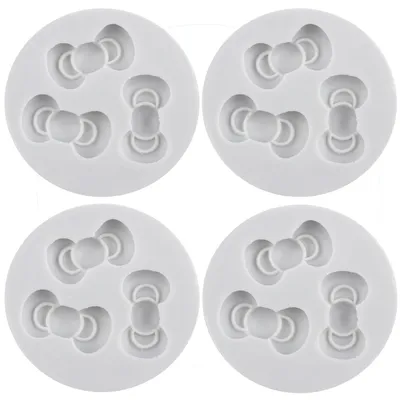 Image de Moules en silicone pour décorations - Lot de 4 - pour pâte à sucre et confiseries